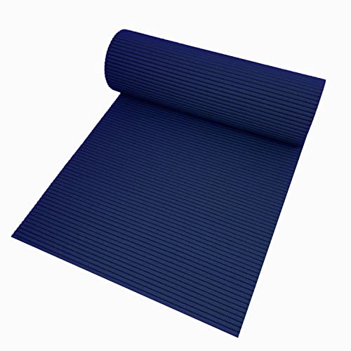 Badematte Bodenbelag Duschvorleger Duschmatte Weichschaum Badteppich Antirutsch - Uni Dunkelblau Eckig 65 x 150 cm