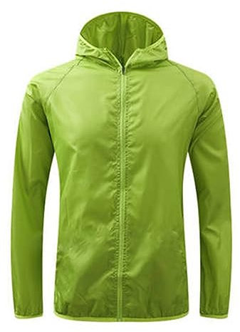 Packable Rain Jacket Women Plus Size Waterproof Lightweight Trench Coat Windbreaker Outdoor Quick Dry Raincoat Casual Zipper Windbreaker with Hood Water Resistant Jacket Running Jacket Green L
