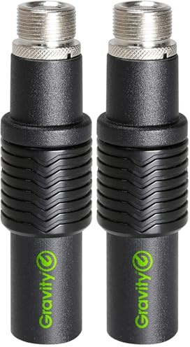 Gravity MS QC 1 B - Attacco rapido per supporto microfono e portamicrofono (Confezione da 2)