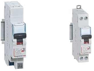 LEGRAND - Disjoncteur Phase + Neutre 230V DNX³ - Pouvoir de Coupure 3000A - 2A Courbe C & Disjoncteur Phase + Neutre 230V DNX³ - Pouvoir de Coupure 3000A - 16A Courbe C