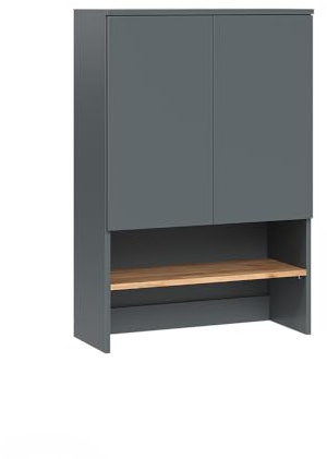 Vicco Armario para Lavadora Viktor, Antracita/Roble Dorado, 68 x 100.4 cm, para Almacenamiento Que Ahorra Espacio sobre la Lavadora