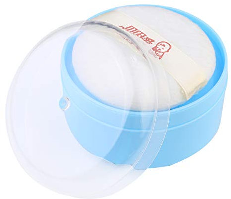 Minkissy Baby Puderquaste Tragbar Babypuder Puffbehälterbox Kind Bade Körper Puderdose Babykörper Pulverbehälter Hautfreundlich
