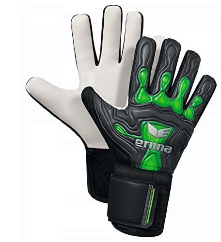 Erima Unisex Erwachsene Flex-Ray New Talent FS Torwarthandschuh, schwarz/Green Gecko, 8