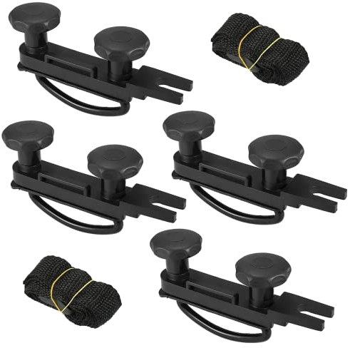 4Pcs Universal Roof Box Mounting Fitting Kit, Car Van U Bolts Clamps Stainless Steel U Bracket with 8 Lock Nuts, 85mm Internal Width