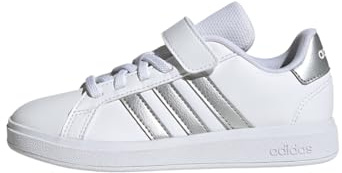 adidas Unisex Baby Grand Court 2.0 Shoes Kids, Cloud White/Matte Silver/Cloud White, 6.5 UK Child