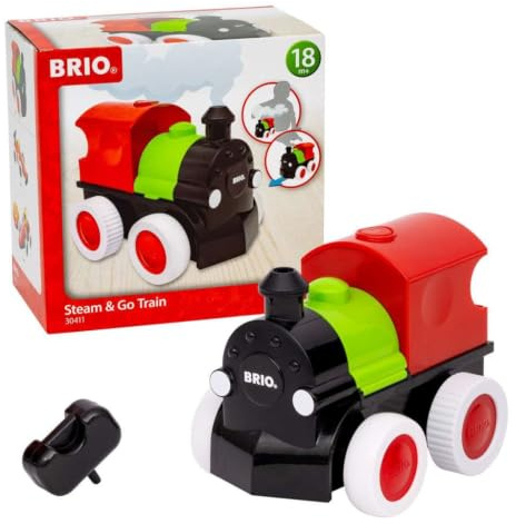 BRIO - 30411 Push & Go Train with Steam - Leksak för småbarn 18 månader och äldre
