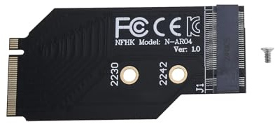 EMSea Svart 2242 till 2280 NVMe M.2 PCIe 4.0 adapterkort kompatibelt med Legion Go 2230/2242 NVMe till 2280 expansion för uppgradering av spelkonsol