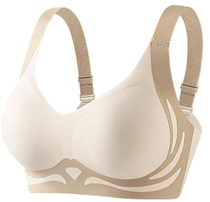 TYUIOP add 2 Cup Sizes Bra Halter Neck Tops for Women UK Womens Bras Strapless Bras for Bigger Bust 40g lipoelastic Post Surgery Bra Strapless ly Padded Full Figured Coverage