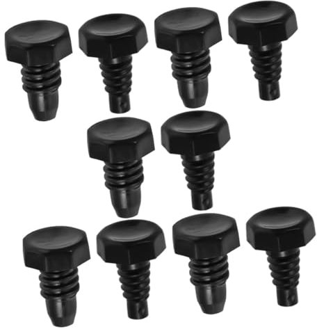 JUMPLAWN 10 Stück Billard-Queue-schwanzabdeckung, Langlebiger Schwarzer Kunststoff-schwanzschutz Für Billard- Und Snooker-queues, Unverzichtbares Billard-zubehör, Queue-wartung Und -Schutz