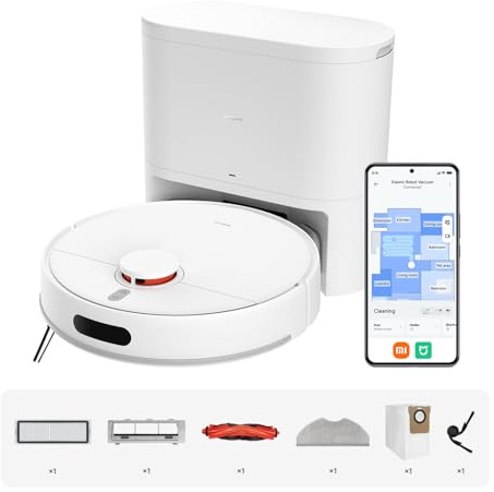 XIAOMI H40 Self-Emptying Robot Vacuum with Mop, Up to 90 Days Freedom from Maintenance, Powerful 10000Pa Suction, LDS Navigation,Anti-Tangle System, App and Voice Control