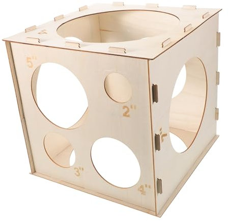 Yardwe Luftballon Messer Aus Holz, PräZise Messung FüR Luftballons Und Runde Objekte, Faltbares Design, 31 cm, Ideal FüR Feiern Und Veranstaltungen