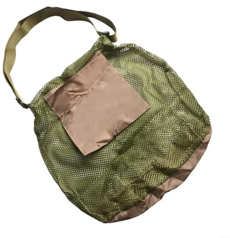 Jonikuper Mushroom Foraging Bag with Breathable Mesh and Polyester Base, Adjustable Shoulder Strap for Comfortable Carrying, Foldable Outdoor Mushroom Hunting and Harvesting Storage Tote,(Green)