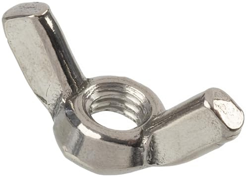 AERZETIX - Set di 12 dadi a farfalla M6x1 mm | per un montaggio rapido senza attrezzi su barre filettate, assemblaggi meccanici e fai da te | in acciaio colore argento
