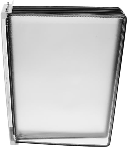 SHOWERORO Porte-Documents Mural 5 Pages A4 Noir Classeur Suspendu Gain de Place pour Bureau Organisateur de Fichiers Multifonction Affichage Rapide et Rangement Pratique des Dossiers