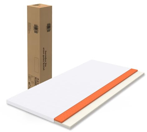 dowowdo 120 x 200 cm, materasso in schiuma fredda H3, 7 cm di spessore, Öko-Tex 100, anallergico, con rivestimento lavabile, fornito in cartone