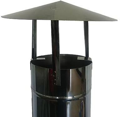 Skorstenshuv, skorstenslock, takhuv i 304 rostfritt stål, kanalrör, ventilation, regnhatt(15 cm(5.9in))
