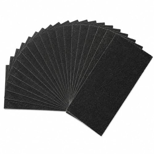 LiangSanXin 21 Papel Lija Madera 23x9,3cm Grano 60-220 | Lija multiusos para madera, pared, vidrio, plástico y automoción, abrasivo resistente para pulido y lijado
