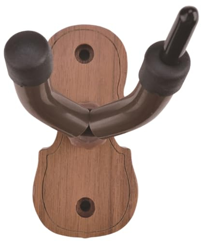 INOOMP Crochet de Violon et Alto Mural Base en Noyer Noir, Support de Rangement pour Instruments de Musique, pour Violon Adulte