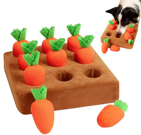 Generisch Juguetes de Inteligencia para Perros de Zanahoria de Peluche, de Inteligencia para Perros, Interactivo Zanahorias Peluche, Alfombrilla para olfatear, para Combatir el