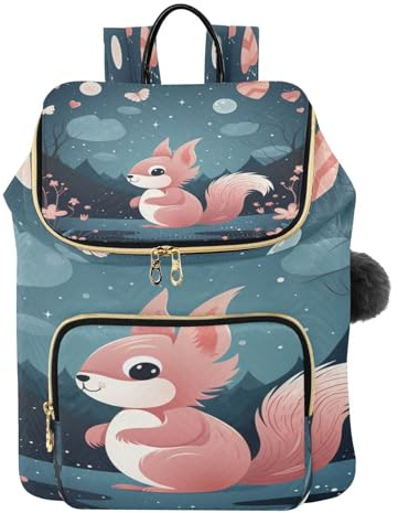KAAVIYO ÉCureuil Dessin Animé Enfants Sac à Dos Tendance pour étudiants,Sac à Bandoulière pour Livres,Sac de Voyage pour Jeunes