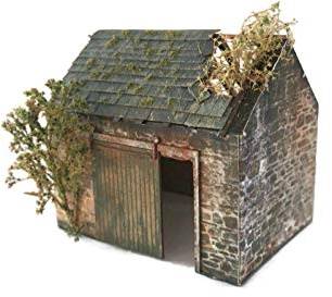 Scale Model Scenery KX057-OO Derelict Barn/Store Laser Cut Kit For OO Scale Model Railway Layouts & 1:76 Diecast Dioramas