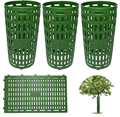 Saterkali Confezione da 3 protezioni per tronchi d'albero alte 30,6 cm, con foro di sfiato espandibile, protezione per corteccia d'albero, per avvolgere il giardino, verde, per piante, proteggere da