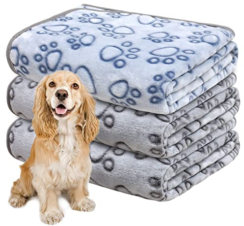 Gorgelly 1 Pack 3 Hundedecke, Weiche Haustierdecke Waschbar, Kuscheldecke Flauschig für Kleine Mittlere Hunde Katzen, Sofaschoner für Hunde, Hundedecke für Unterwegs, 110x80 cm