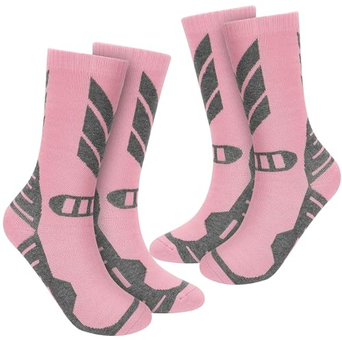 Wanchel Warm Kids Ski Socks - 2 Pairs Merino Wool and Cotton Fix Material Knee High Winter Warm Snowboard Thermal Socks For Boys Girls Toddlers