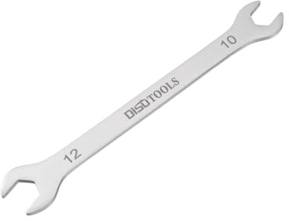 sourcing map Thin Open End Wrench 10mm x 12mm Metric Sandblasting Plated 3cr13 Stainless Steel, Double Ended Slim Spanner for Household Maintenance and General Repairs