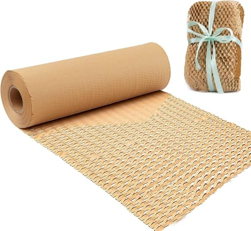 LOCKEDPAPER Honeycomb Packing Paper for Dishes Large Wide 20 X820 Feet Gift Tissue Paper, Bubble Cushioning Wrap Roll Sustainable Packing Materials for Moving, Shipping Paper Wrap for Fragile Items