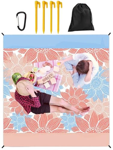 Poupangke Coperte da Picnic - Tappetino da Campeggio Esterno | Coperta Antisabbia per Spiaggia Viaggio Prato Yoga Sport Parco Giardino e Escursioni