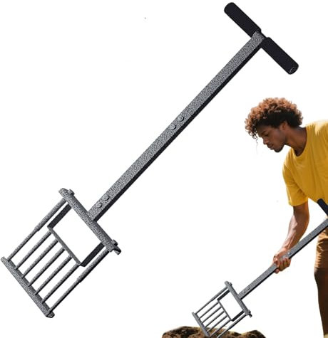 Aireador de césped, rodillo de púas para jardín, estaca manual con función de siembra para el cuidado del jardín, mejora del suelo, regeneración del césped