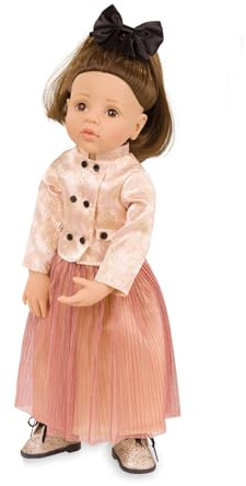 Götz 2566506 Happy Kidz Greta Jubilee Puppe – 50 cm große Multigelenk – Stehpuppe, braune Haare, braune Augen – 7 teiliges Set