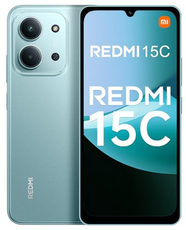 Xiaomi Redmi 15C Smartphone - 4GB/128GB, 6.9 50MP 120Hz, Dual SIM 4G, 6000mAh Mint Green
