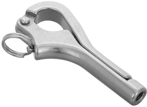 GANAZONO Crochet Pélican 6 Mm en Acier Inoxydable 316 Auto-verrouillant, Clip à Dégagement Rapide Multifonctionnel, Manille Marine Légère pour Voile, Plongée et Navigation de Plaisance