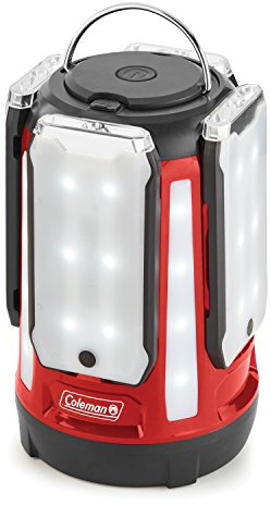 Coleman Quad Panel 800L LED Lantern, Water-Resistant Lantern with 4 Removable Magnetic Light Panels & USB Charging Port, Great for Camping, Hunting, Emergencies, & More