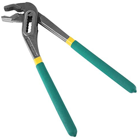 Alicates de bomba de agua, alicates de articulación de arco multifunción ajustable bomba de agua alicates de lengüeta y ranura herramienta de mano (10 pulgadas)