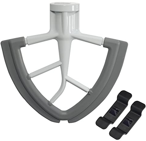 Flex Edge Schlägel für KitchenAid 4,5–5 Quart Kippkopf-Standmixer, Flachrührer Zubehör Mit Beide Kanten Flexiblem Silikon für Küchenmaschinen mit kippbarem Motorkopf, Spülmaschinenfest