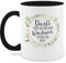 Tasse Tassen 325ml - Erzieherin - Danke dass du mir beim Wachsen geholfen hast - 325 ml - Schwarz - für erzieherinnen abschied geschenk erzieher geschenke kindergärtner bester kaffeetasse