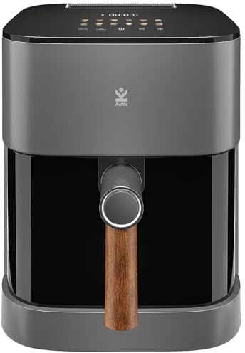 Avalla A-177 Digital 12-in-1 Air Fryer; 5L Non-Stick Drawer, Healthy No Oil Oven Alternative, Cooks 5-7 Portions, 1400W Energy Saving, Crisping Tray, Overheating Protection Automatic Shutdown - Grey