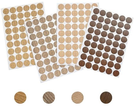 4 fogli (216 fogli) adesivo per venature del legno, viti per mobili, decorazioni per casa, sigilli in legno e multiuso