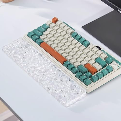 SUEHIODHY Acryl-Tastatur-Handballenauflage, mechanische Tastaturen, ergonomische Handballenauflage für Computertastatur, rutschfeste Unterseite, transparentes Handgelenkpolster für Laptop (33 cm)