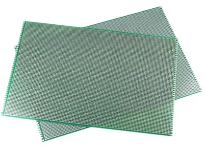 perfk 2 piezas placa PCB de doble cara, placa de circuito impreso, kit prototipo, placa de de 2.54 mm para experimento de soldadura de bricolaje