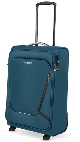 Travelite Handgepäck Trolley klein, Jetpack S Slim, Weichschale, 55x35x23 cm, leicht 2,2 kg, mit 2 Rollen & Zahlenschloss – Koffer passend für Air France, KLM, ITA