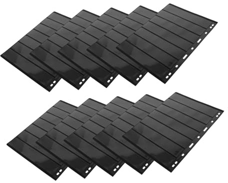 HOMSFOU 10hojas Fundas Para Transparente De Pvc Doble Cara Álbum Para Colección Monedas Material Reutilizable y Resistente Organizador De Memorias y Tarjetas