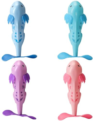 HOMAVEL 4 Jouets de Bain Salamandres Rotatives Piscine Lac Jeux | 4 Jouets de Bain Salamandres Rotatives, Mouvement Spirale, Couleurs Vives, Piscine, Lac, Baignoire, Jeux Subaquatiques