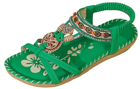 YHQZNLXQ Generisch Sandales pour Femmes, Séparateur d'orteils élégant, Chaussures d'été Confortables, Sandales orthopédiques Plates avec Semelle intérieure, Slingback Respirant pour la Plage,