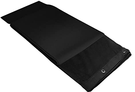 Adam Hall Accessories 0151 X 43 - Dekomolton B1 mit brünierten Ösen, gesäumt, 4 x 3 m, schwarz