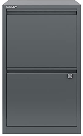 Bisley Filing Cabinet, Metal, Anthracite Grey, One Size, FFPFA2