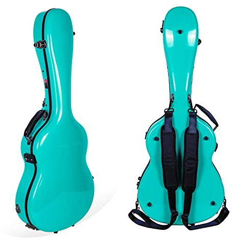 Crossrock klassiskt gitarrfodral av hög kvalitet, Mint Blue, Classical, klassisk